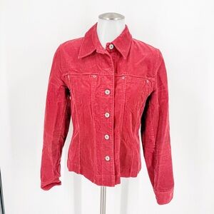 Henne Vibrant Red Corduroy Jacket